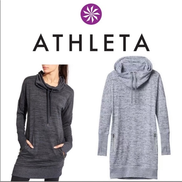 Athleta Sport It Sweater Dress‎ Light Gray Size XXS - Picture 1 of 7